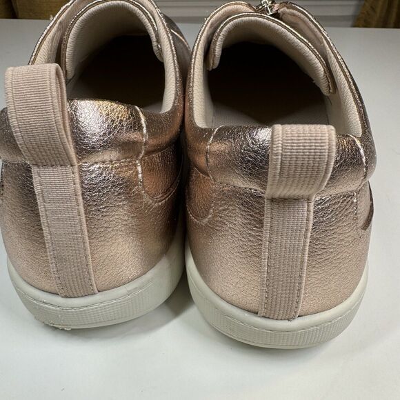 Trotters Anika Womens Pink Metallic Leather COMFORT Lifestyle Sneakers Shoes 10M - Picture 5 of 9